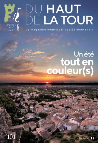Une du Magazine Du Haut de la Tour Photo de paysage de commande pour la une du magazine municipal de la ville de Barbentane