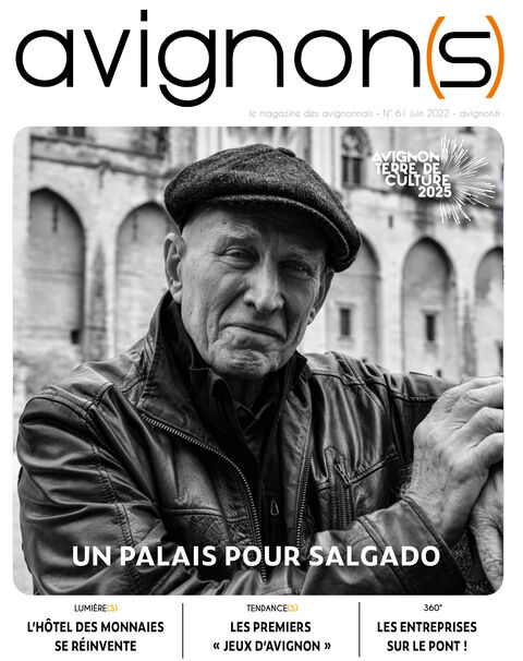 Une du magazine avignon(s) N°61 Portrait de commande de Sebastiao Salgado pour la une du magazine la ville d'Avignon